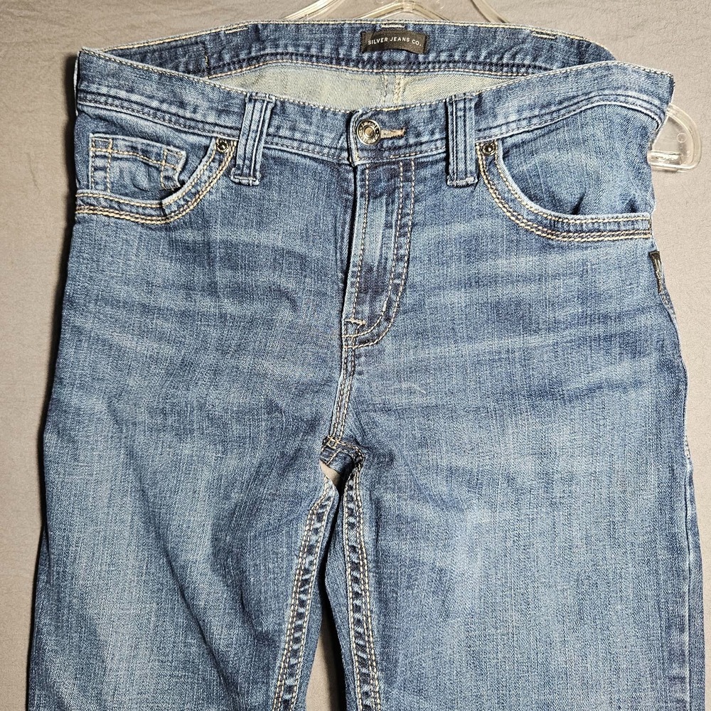 Silver Jeans Co Hunter Mens Jeans 33x32 Light Wash Straight Leg Denim - Picture 2 of 13